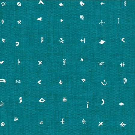 Markings on Teal - Weave & Woven