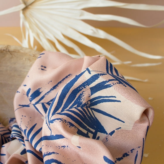 Canopy in Cobalt | Viscose Crepe Fabric - Weave & Woven