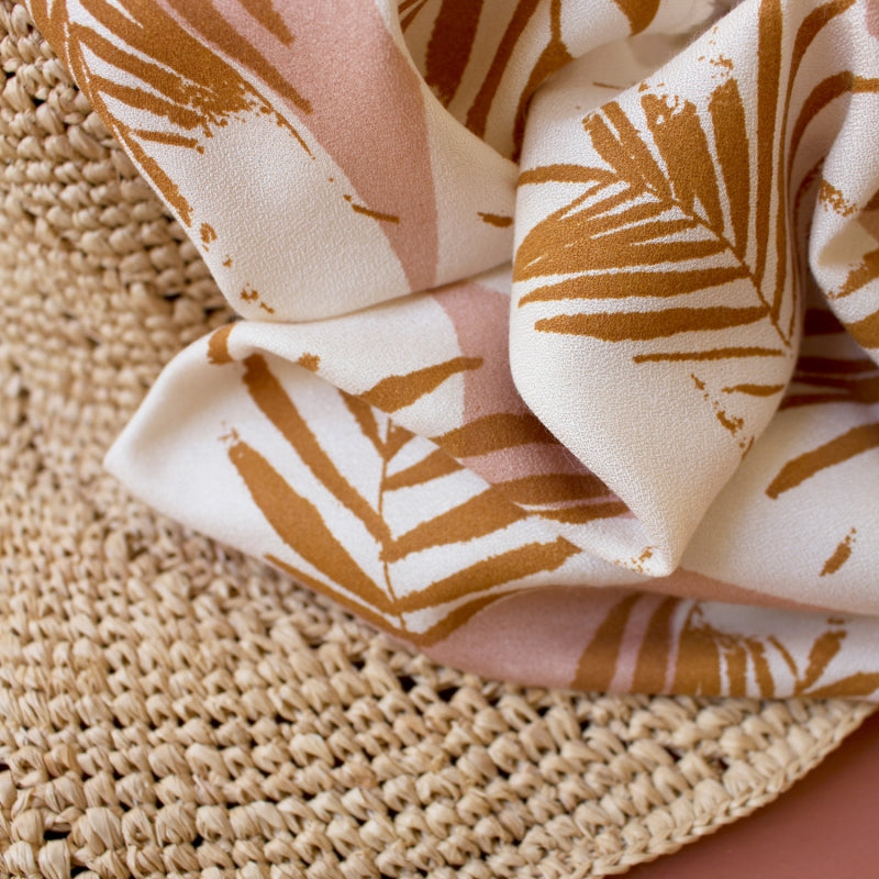 Canopy in Ochre | Viscose Crepe Fabric - Weave & Woven