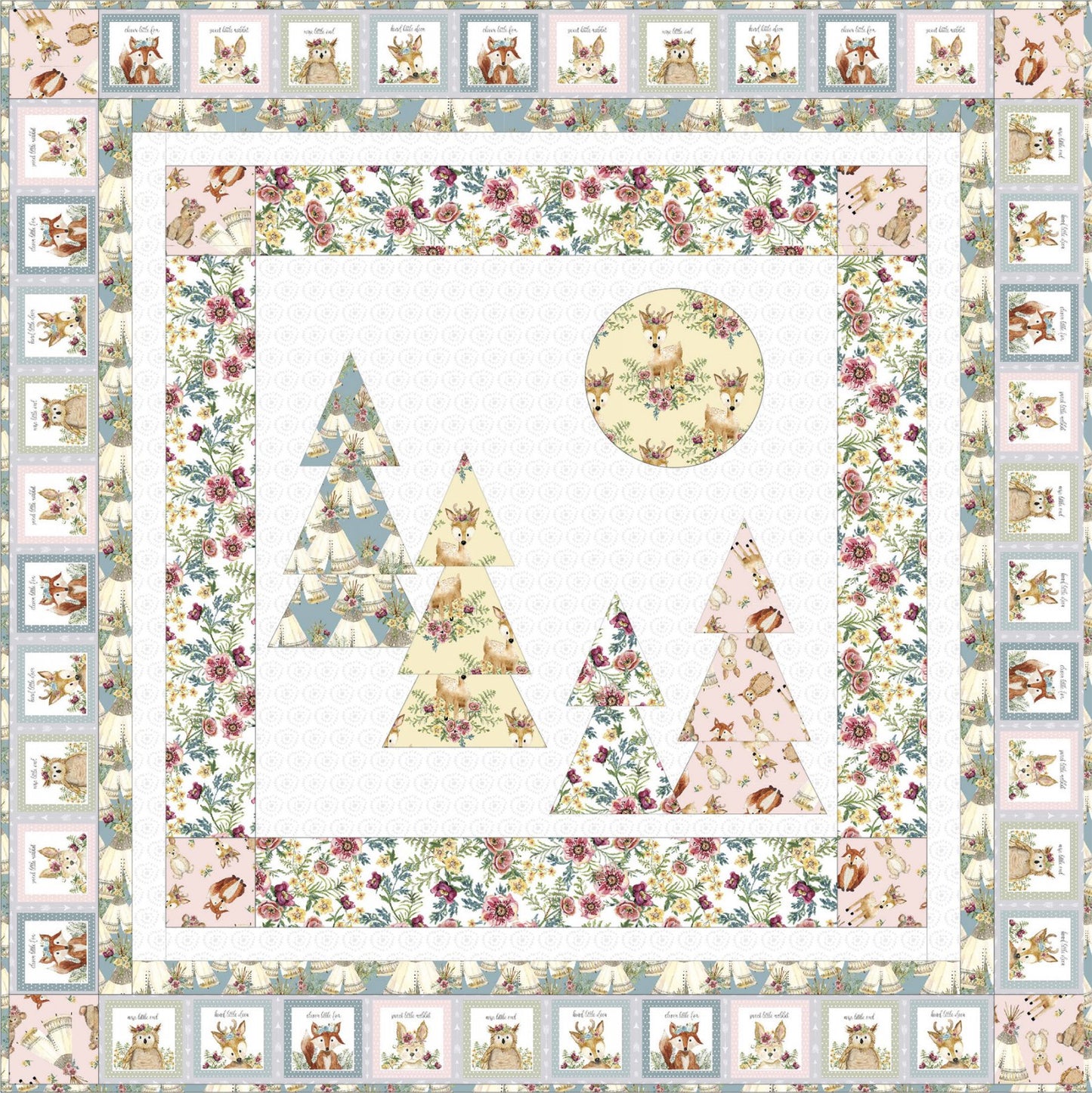 Forest Deers in Yellow - Weave & Woven