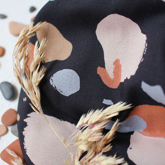 Granito in Night | Rayon Viscose Fabric - Weave & Woven