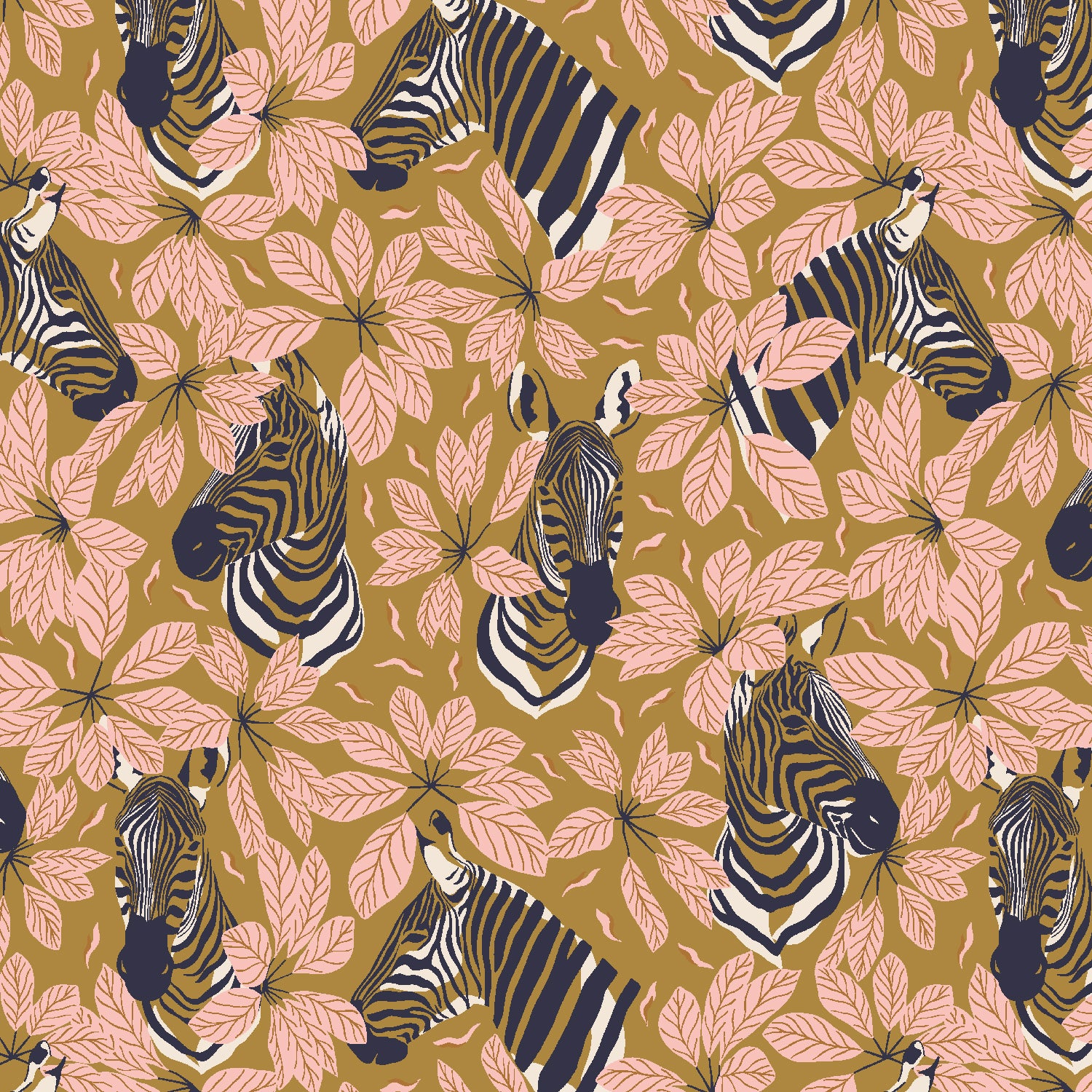 Happy Zebra in Glowing Umber - Weave & Woven