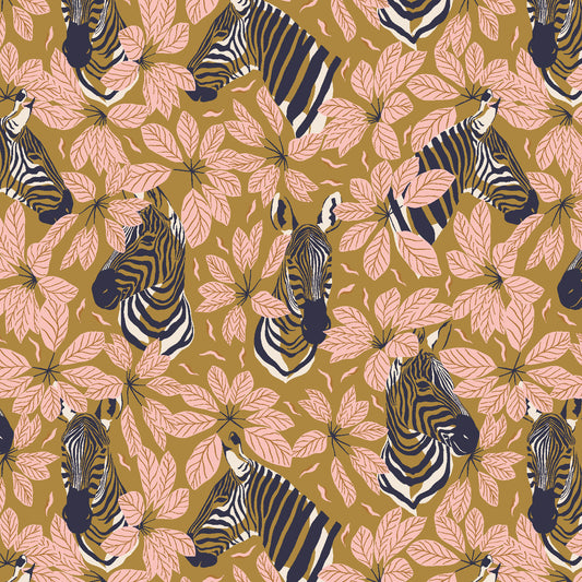 Happy Zebra in Glowing Umber - Weave & Woven