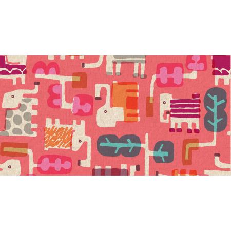 Elephant Walk in Peach | Canvas - Weave & Woven