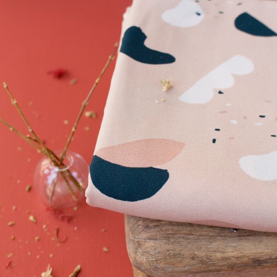 Oasis in Blush | Rayon Viscose Fabric - Weave & Woven