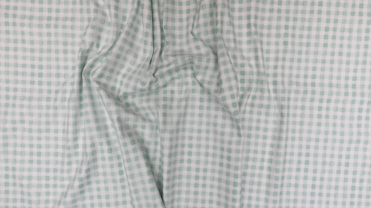 Painted Gingham in Mint - Weave & Woven