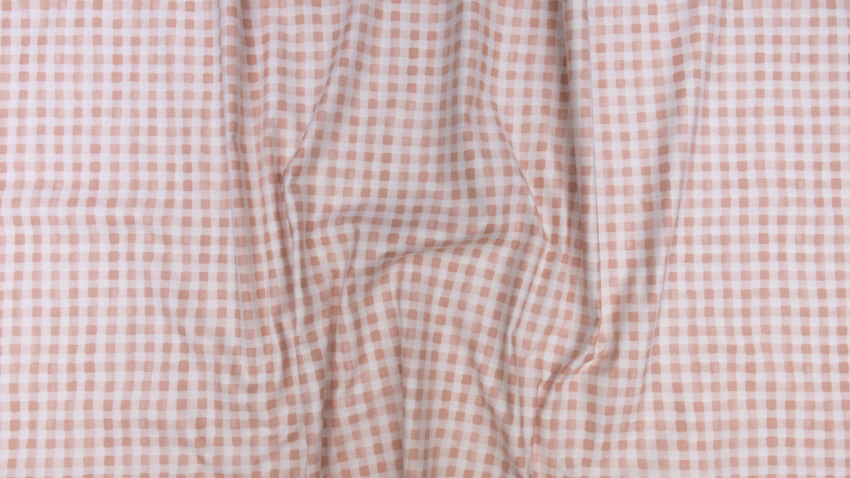 Painted Gingham in Blush - Weave & Woven