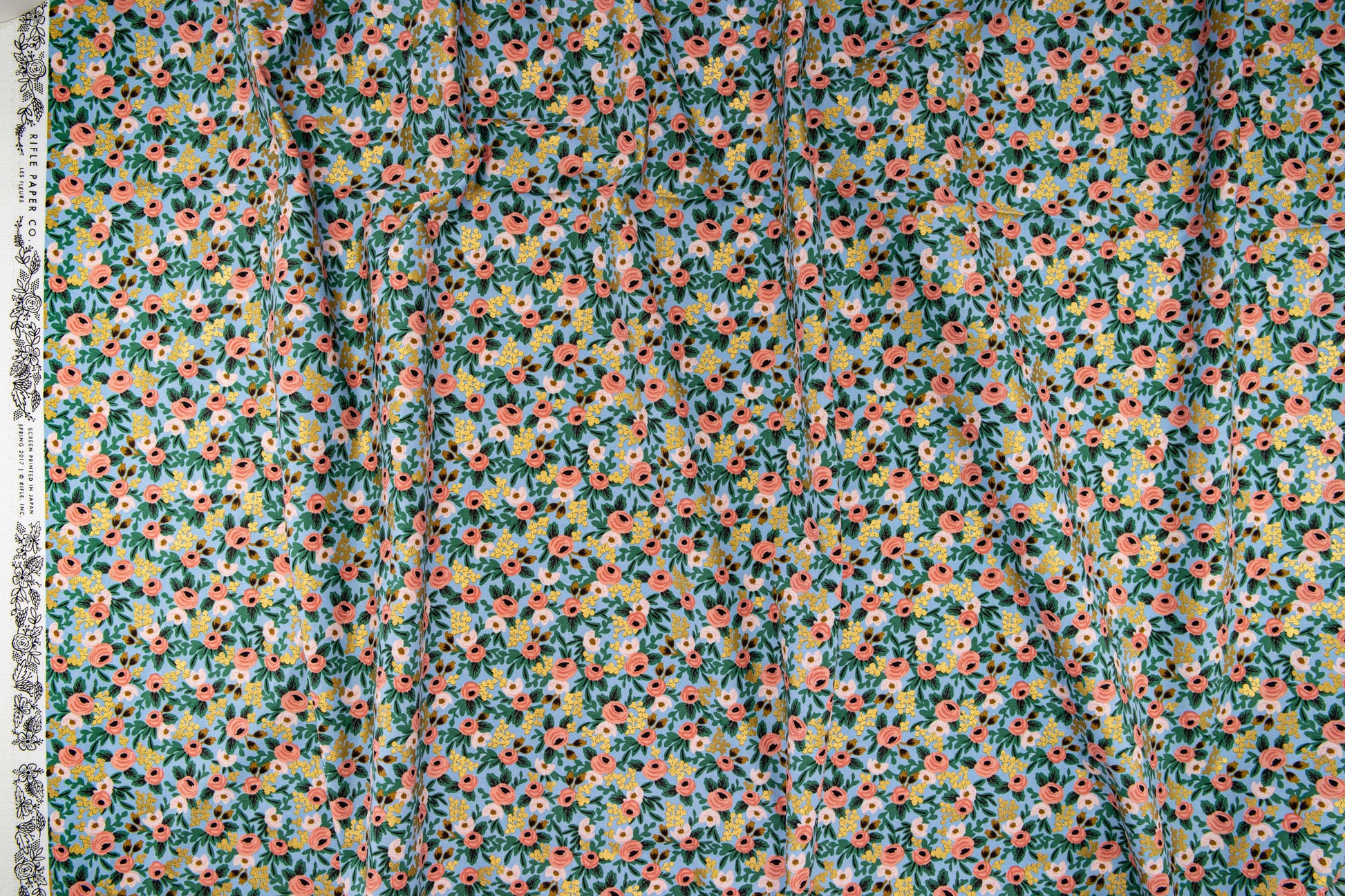 Rosa in Chambray | Metallic - Weave & Woven