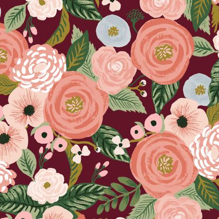 Juliet Roses in Burgundy | Canvas - Weave & Woven