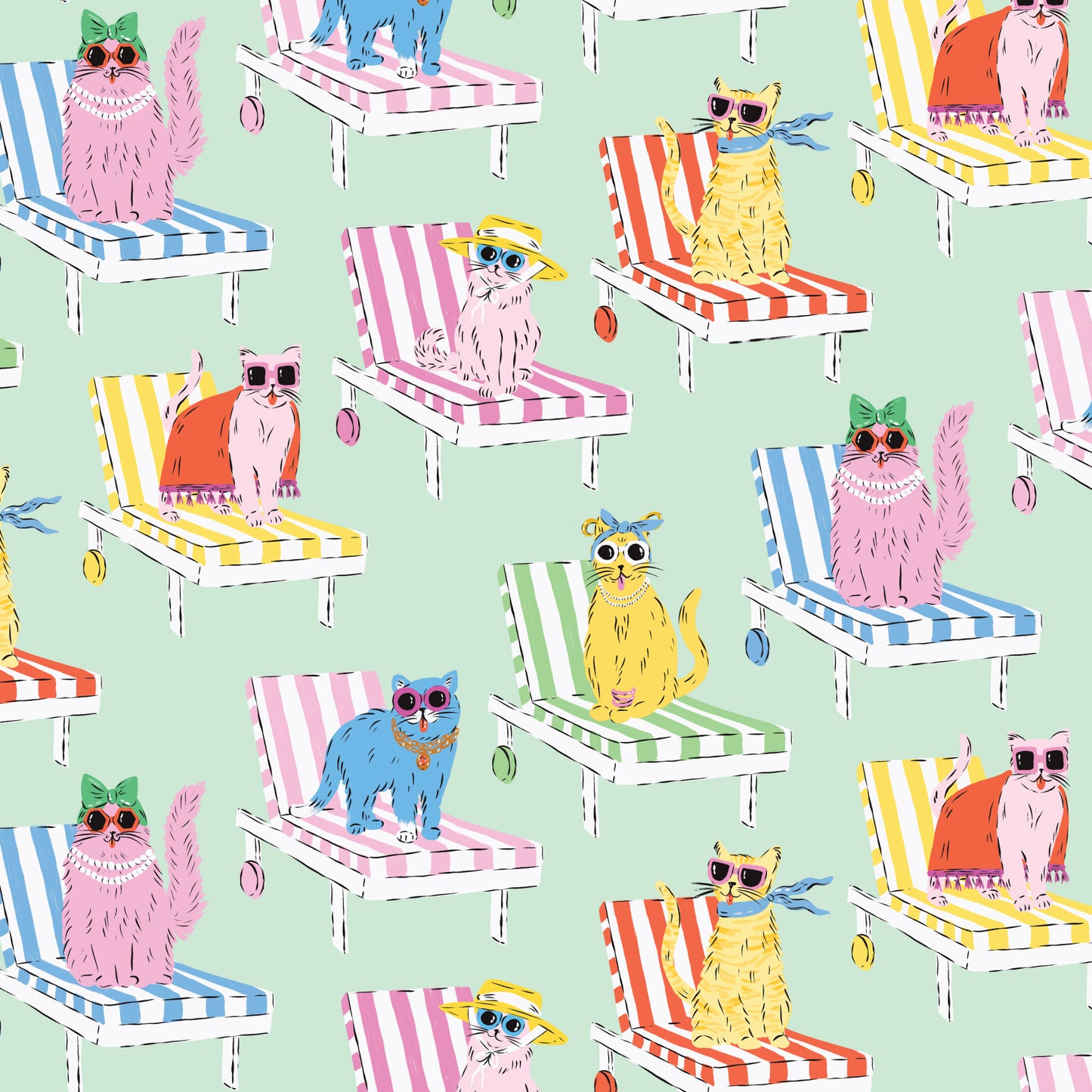 Feline Fine in Mint | Organic