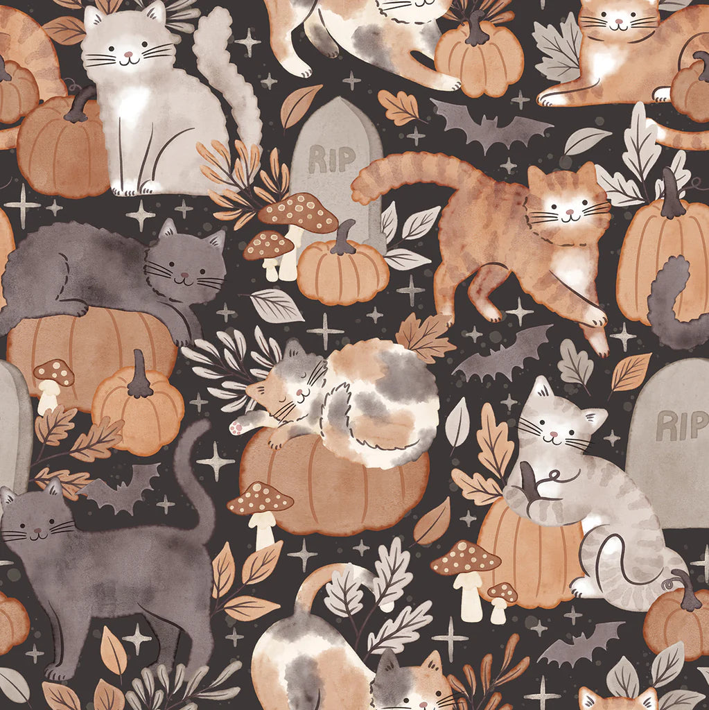 Pumpkin and Paws in Charcoal