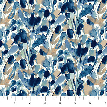 Winter Meadow Blooms in Navy