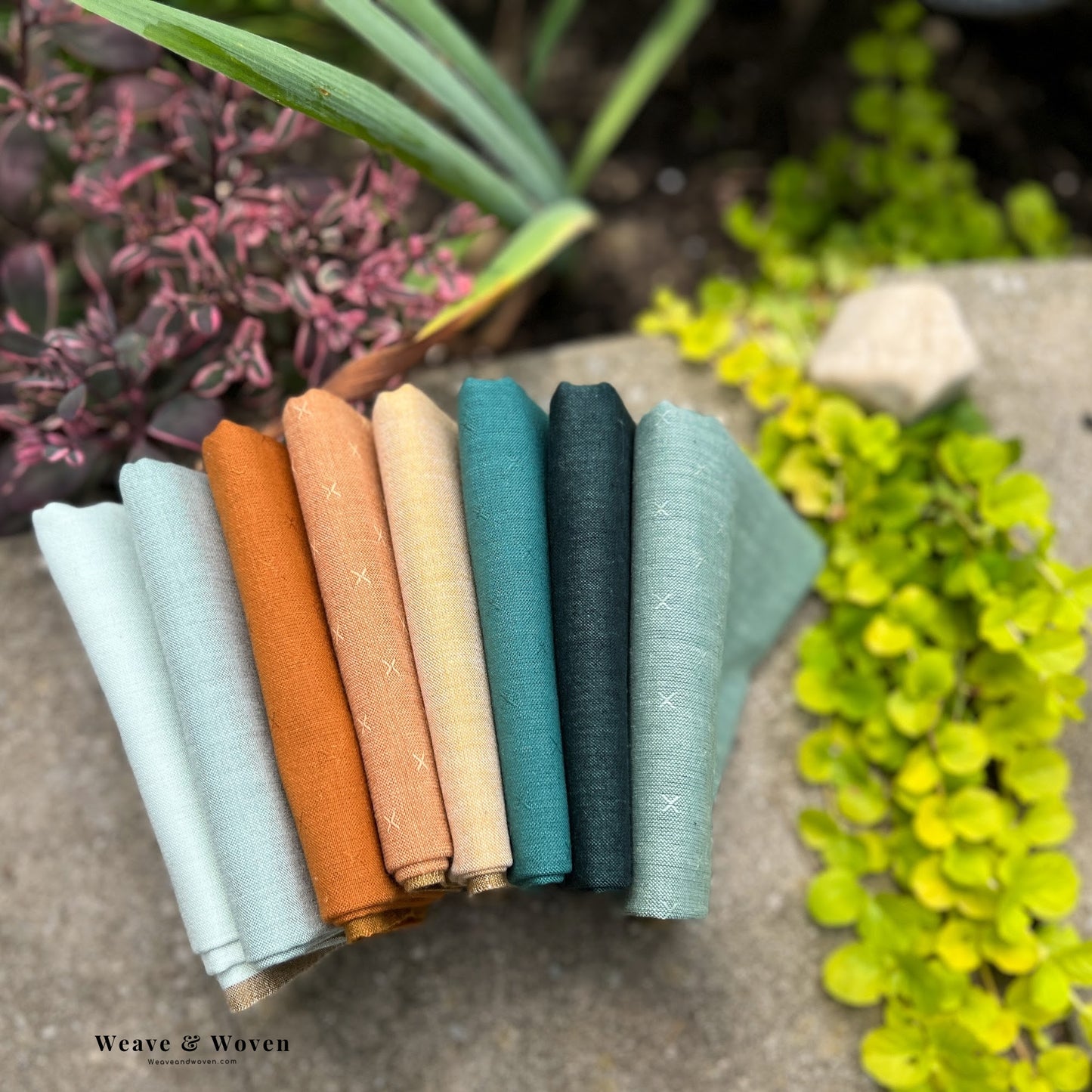 Tropical Foliage Woven Bundle | Fat Quarter Bundle