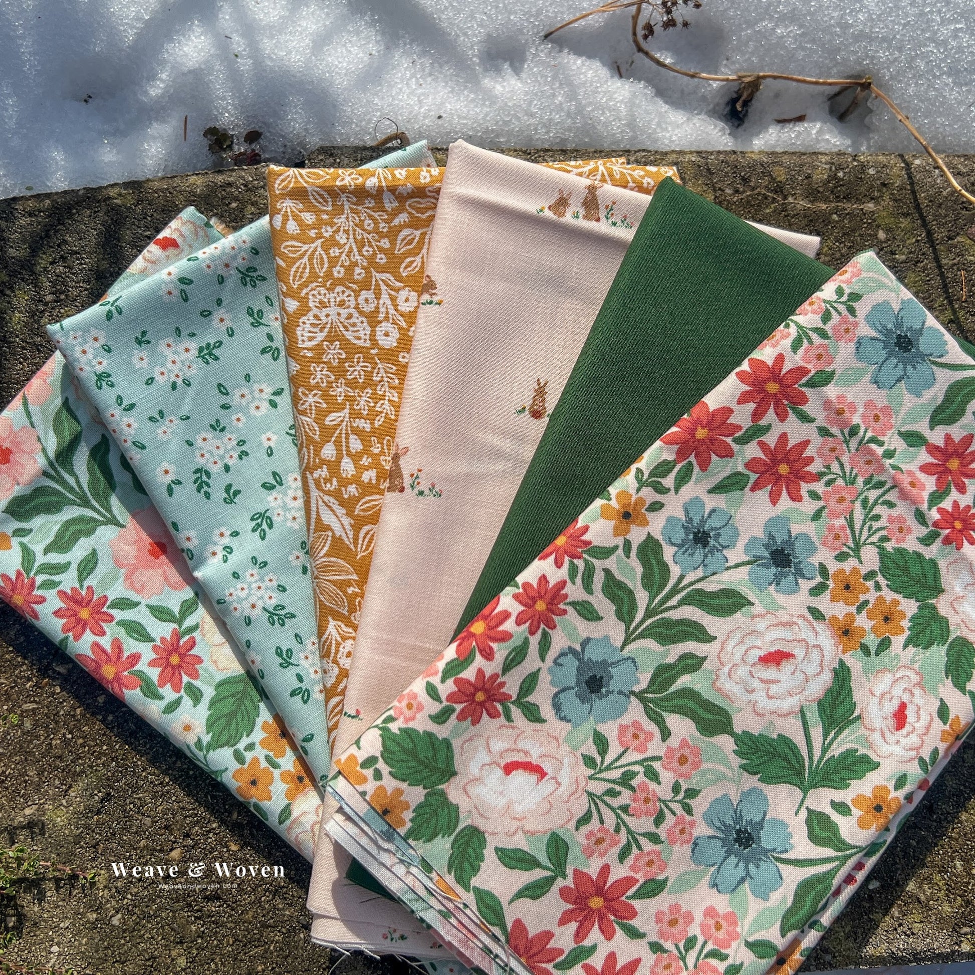 Sweet Cotton Tails | Fat Quarter Bundle - Weave & Woven