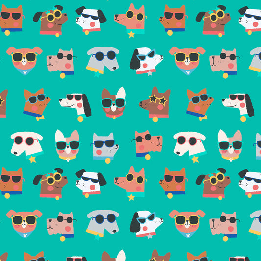 Cool Pups on Teal