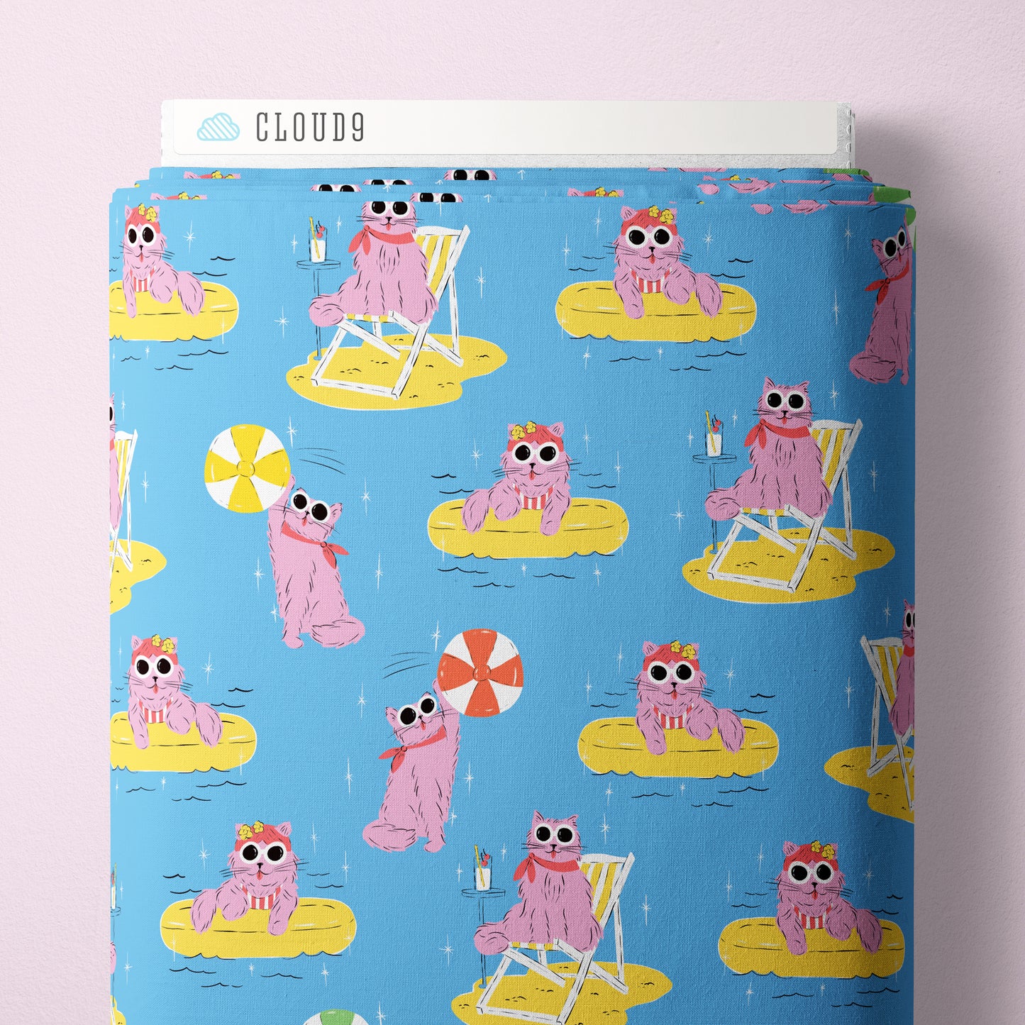 Pool Pawty in Blue | Organic - Weave & Woven