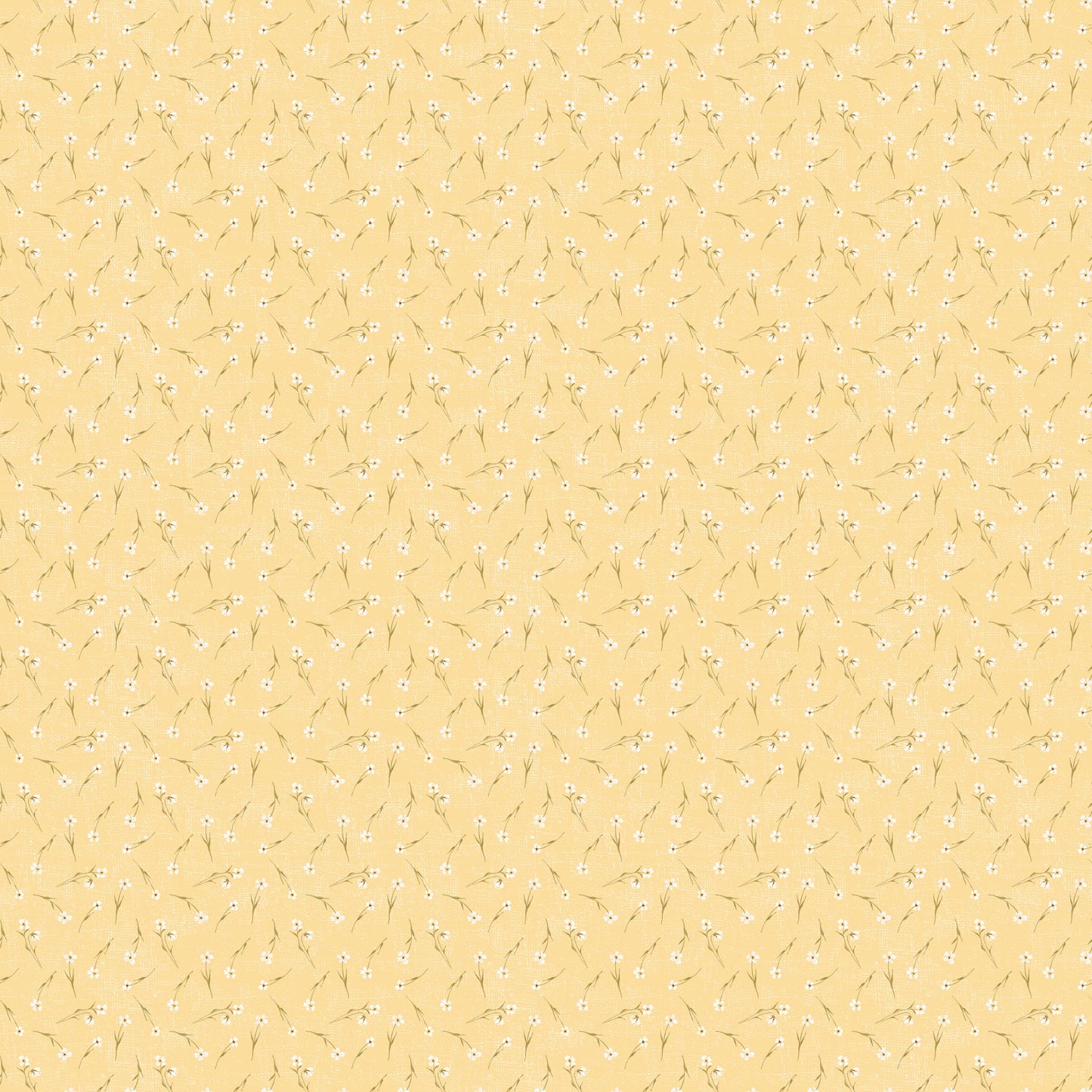 Tossed Florals on Yellow