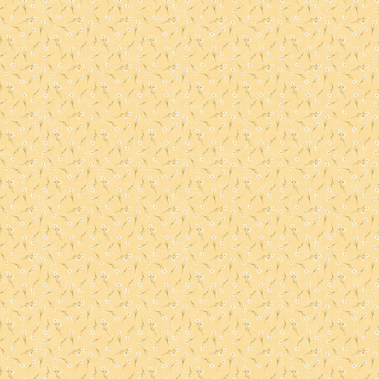 Tossed Florals on Yellow