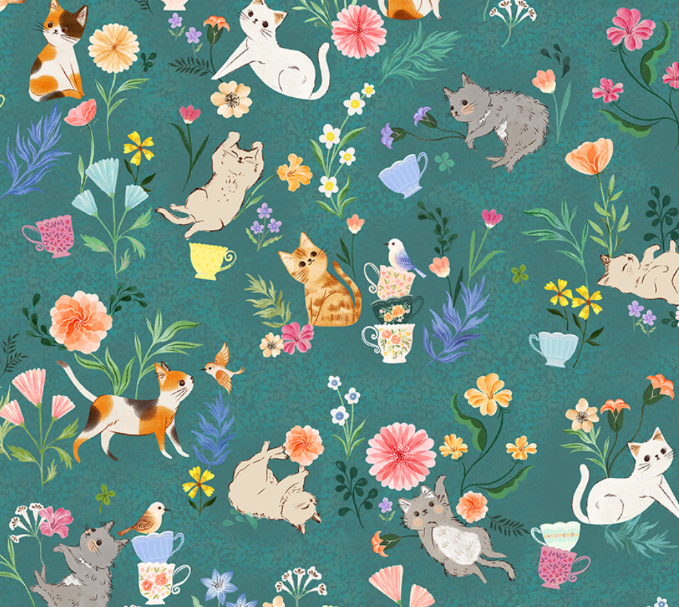 Garden Party on Teal