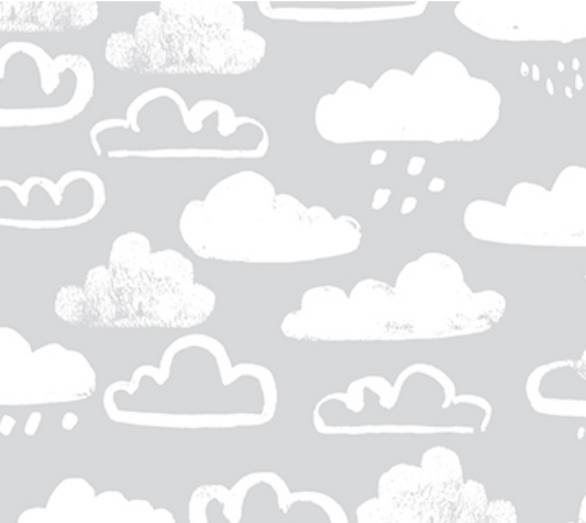 Lucky Clouds in Grey | Flannel