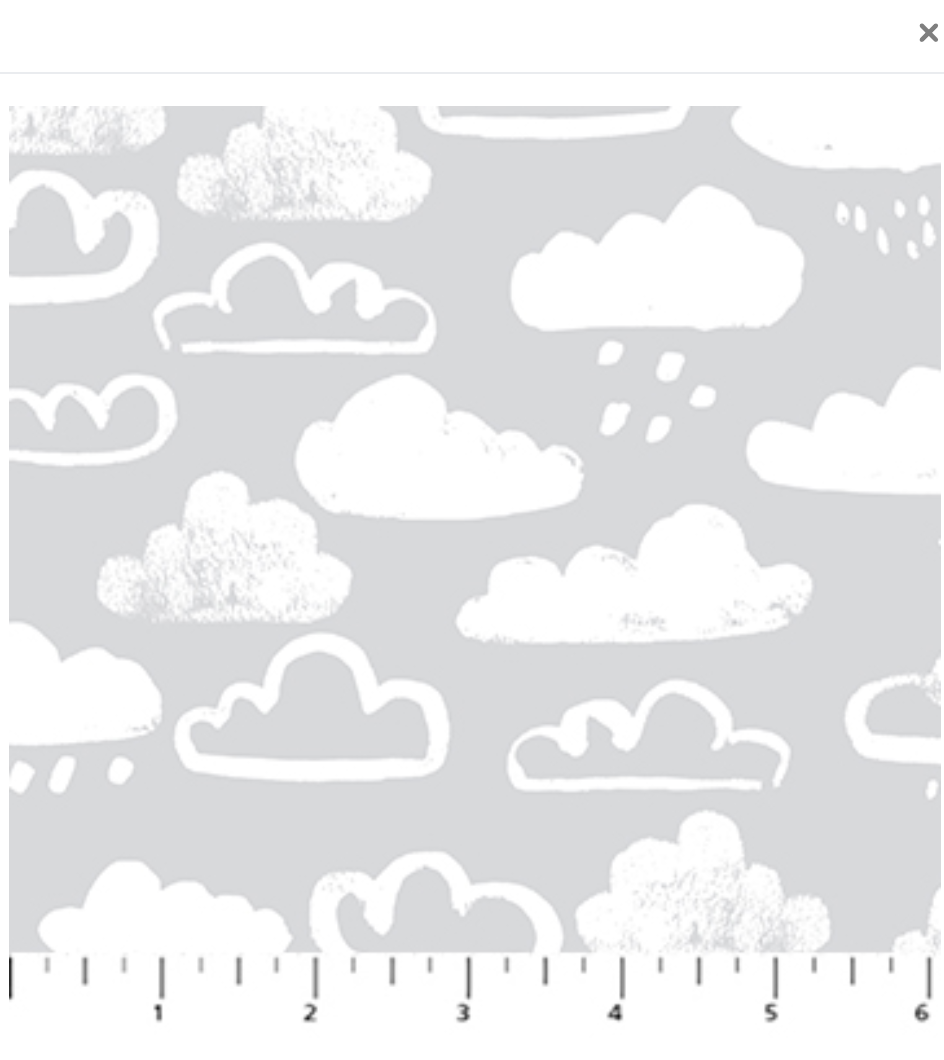 Lucky Clouds in Grey | Flannel