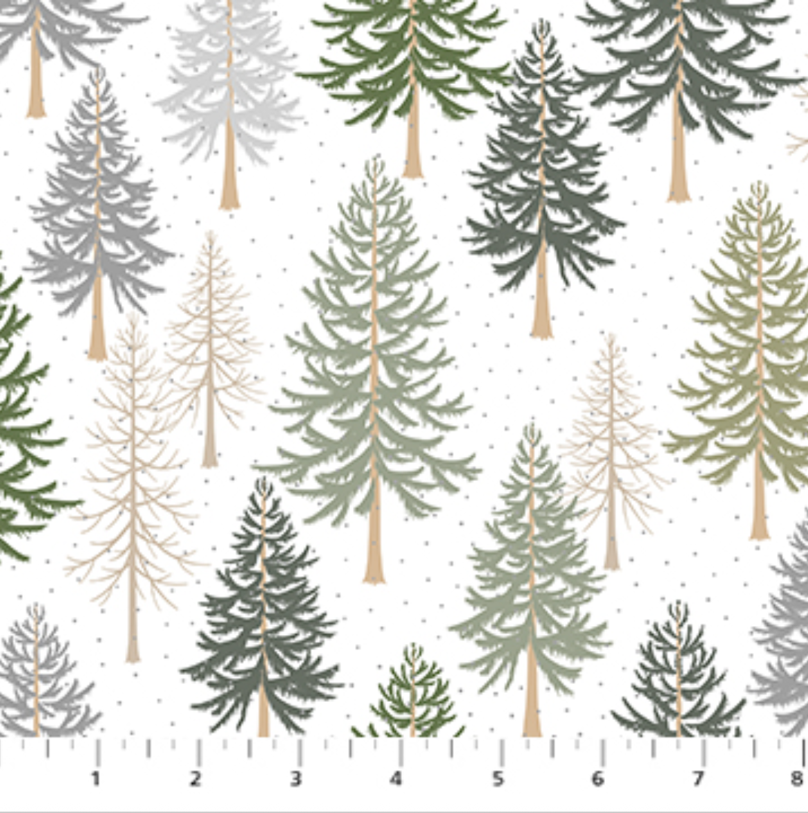 Pine Trees on White
