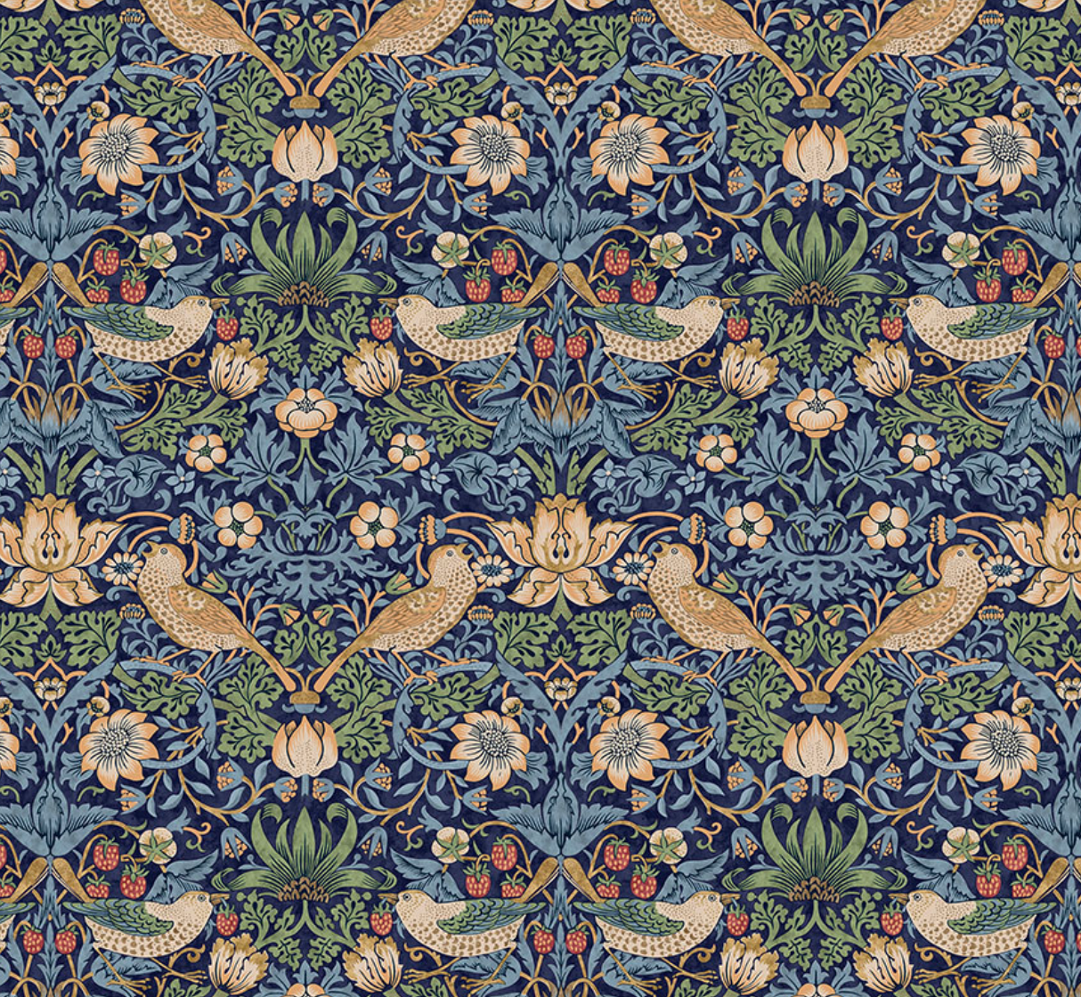Strawberry Thief in Navy - Weave & Woven