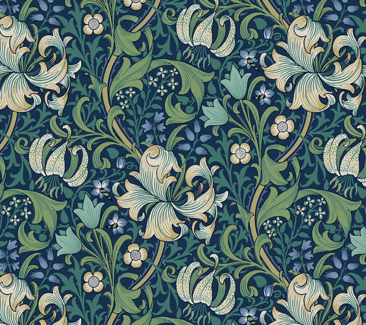 Golden Lilly in Navy - Weave & Woven