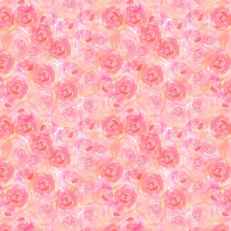 Small Pink Watercolour Roses - Weave & Woven