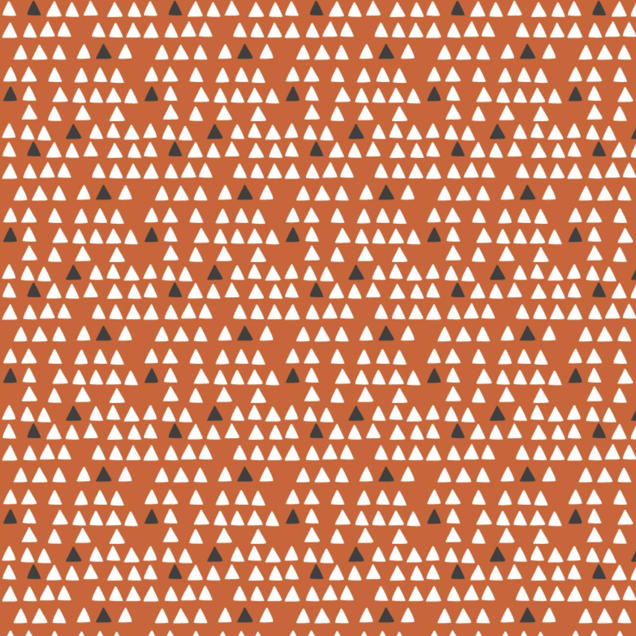 Penguin Triangles on Burnt Orange - Weave & Woven