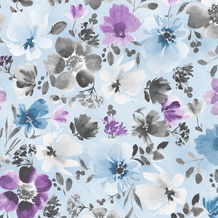 Blue Large Floral - Weave & Woven