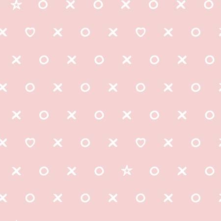 Hugs and Kisses on Soft Pink | Flannel - Weave & Woven