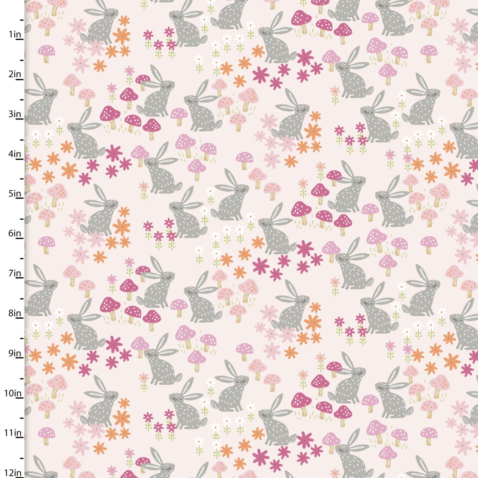Bunny Friends on Pink | Flannel - Weave & Woven