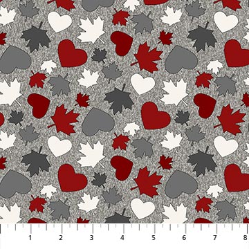 Canadian Love on Light Grey - Weave & Woven
