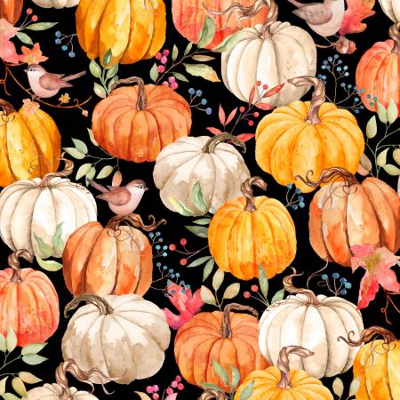 Packed Pumpkins on Black - Weave & Woven