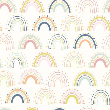 Rainbow Stencils on Cream - Weave & Woven