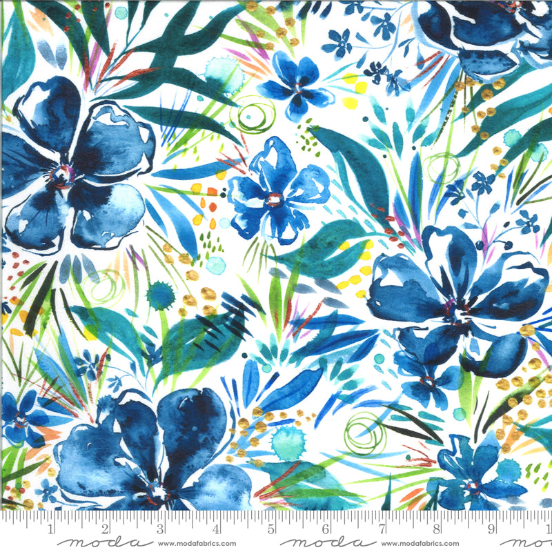 Moody Blooms Bouquet in Blue - Weave & Woven