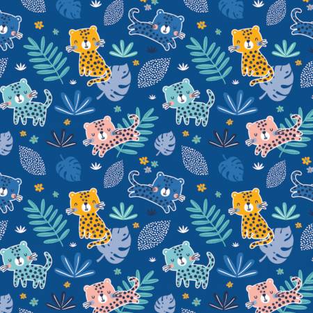 Baby Tigers on Blue - Weave & Woven