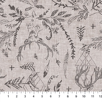 Forest Stages in Heather Taupe - Weave & Woven
