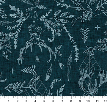 Forest Stages in Heather Navy - Weave & Woven