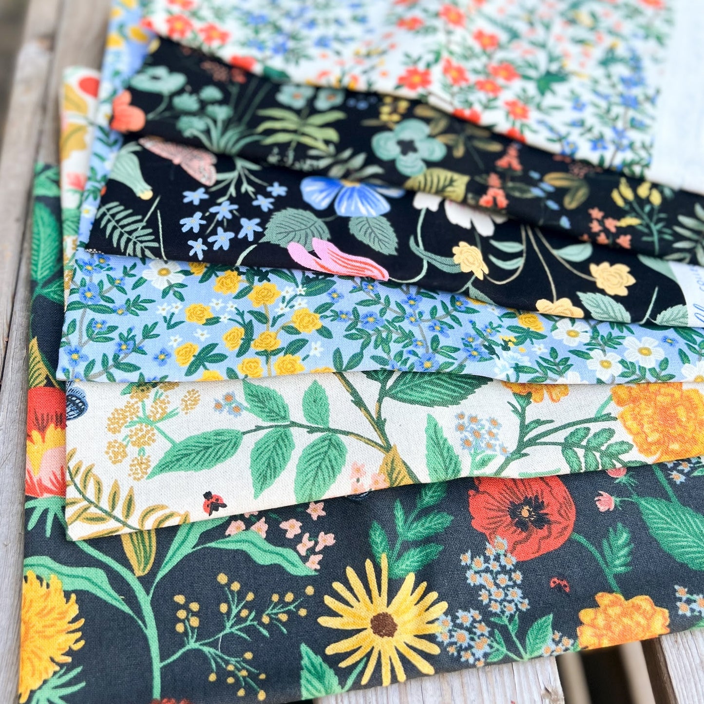 Rifle Paper Co. Garden Floral Canvas |  Fat Quarter Bundle - Weave & Woven