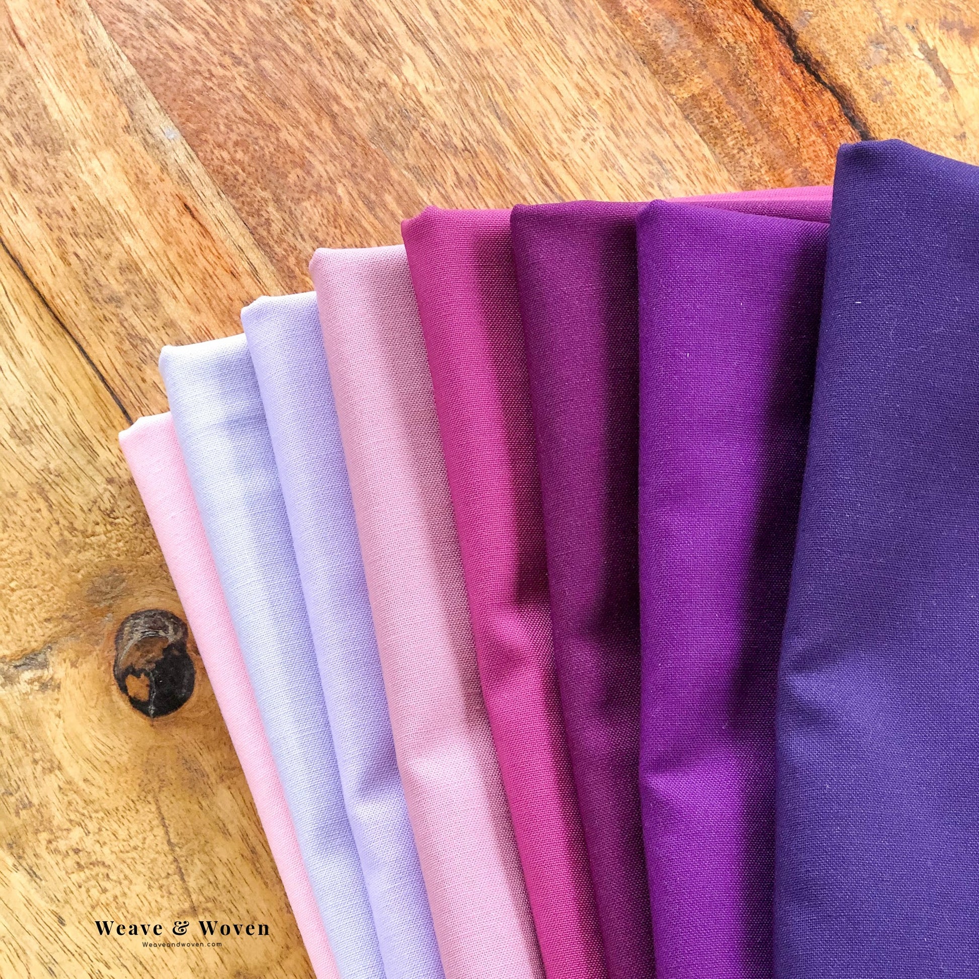 Lilac & Berry Fat Quarter Bundle - Weave & Woven