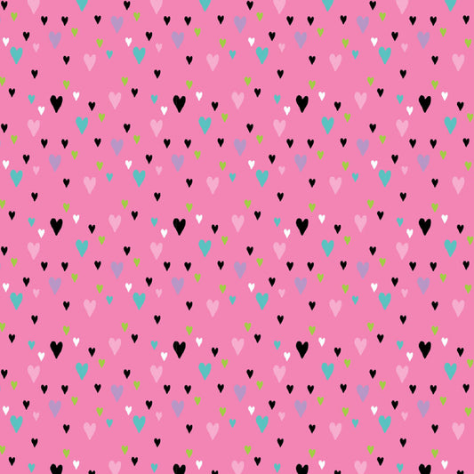 Seahorse Hearts on Pink - Weave & Woven