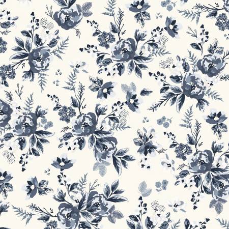 Gingham Foundry Florals on Cream - Weave & Woven