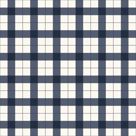 Gingham Foundry Plaid in Navy - Weave & Woven
