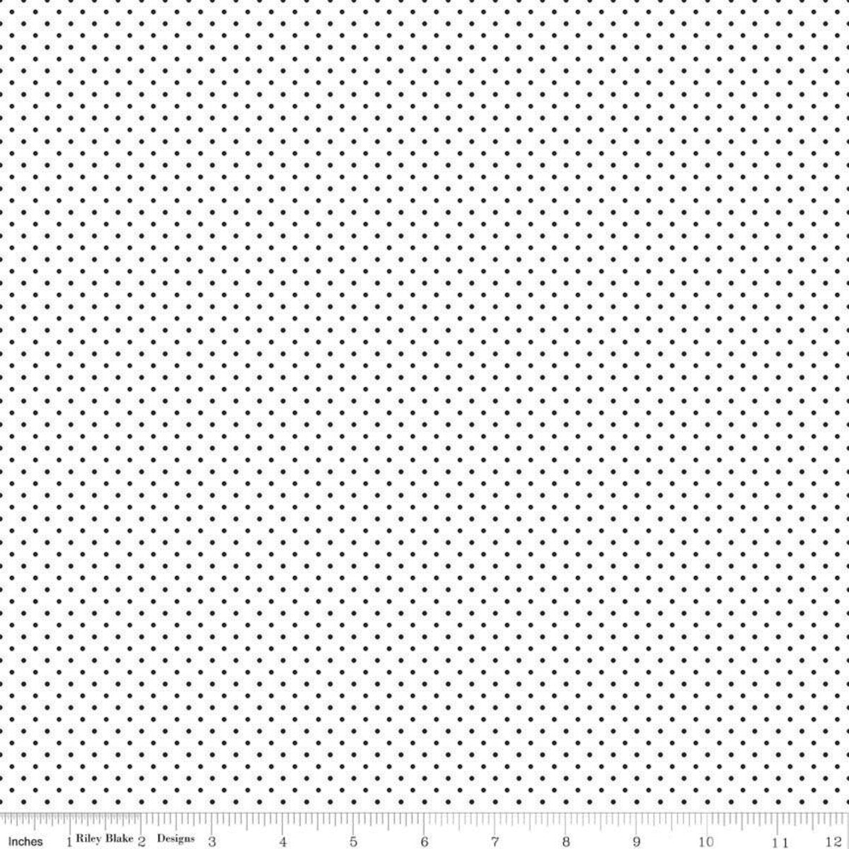 Black Swiss Dots on White - Weave & Woven