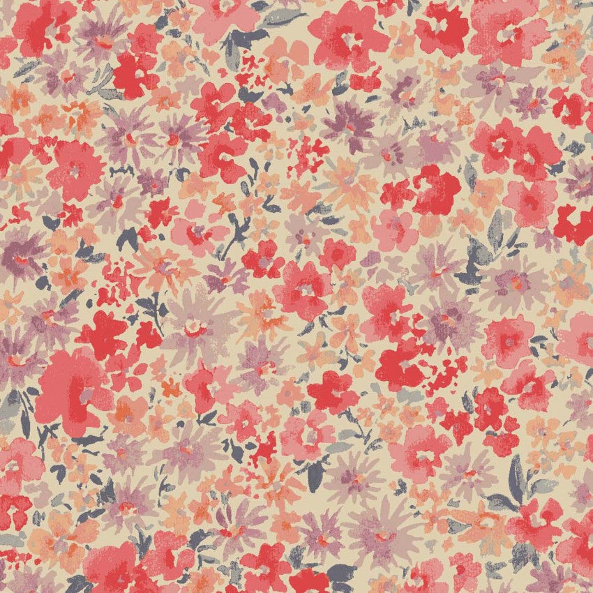Summer Tiny Watercolour Florals | Cotton Linen Sheeting - Weave & Woven