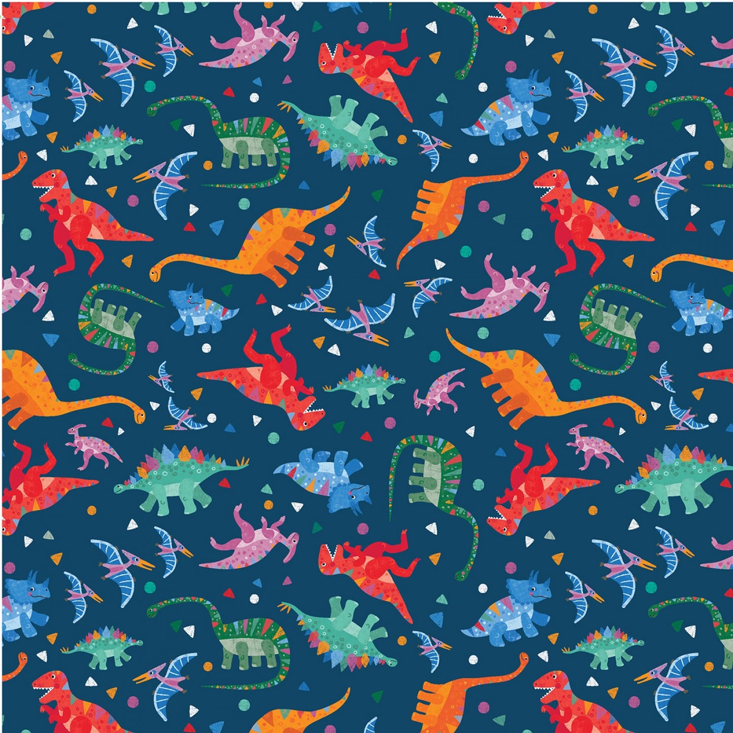 Dino Dance Party in Royal Blue - Weave & Woven