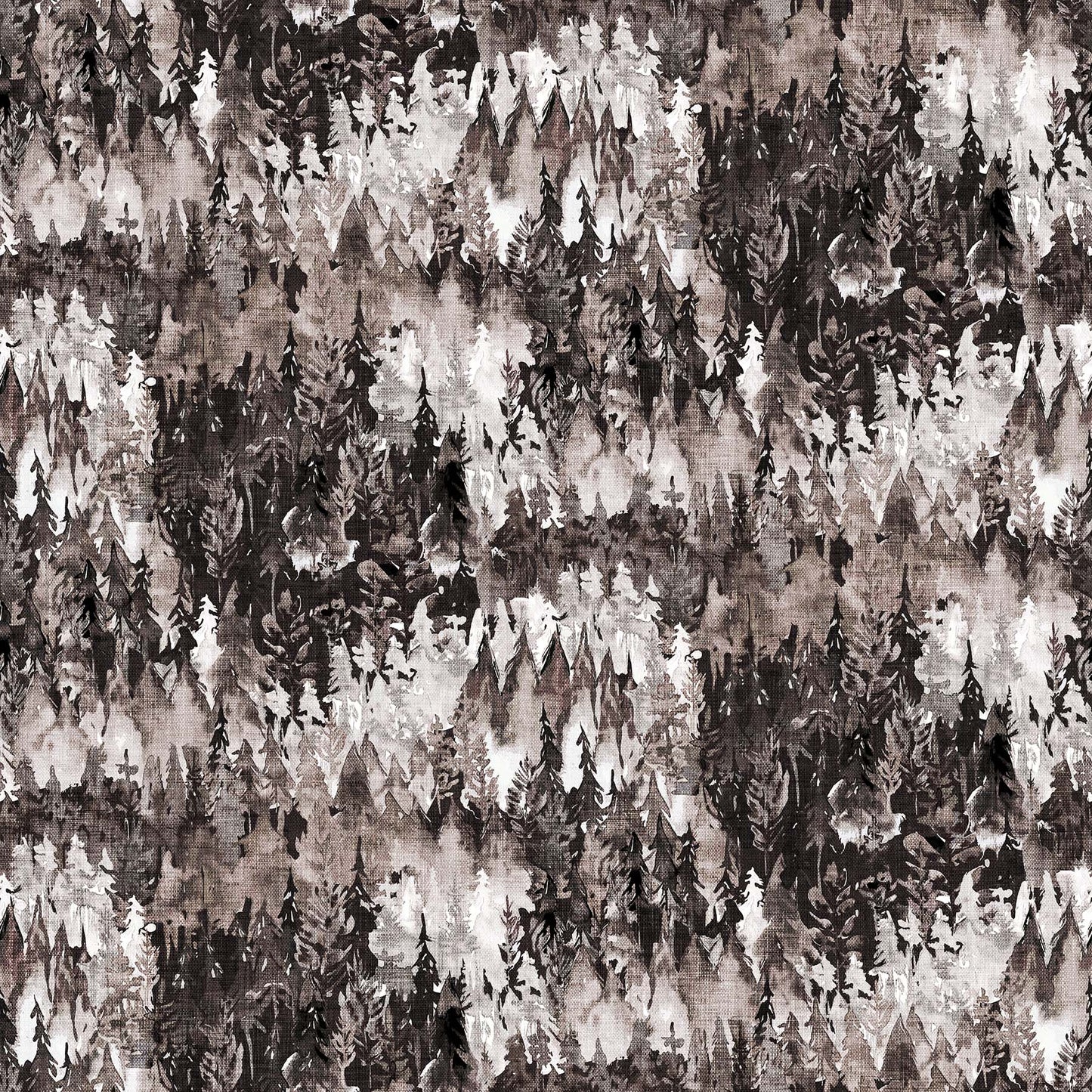 Watercolour Forest in Brown - Weave & Woven