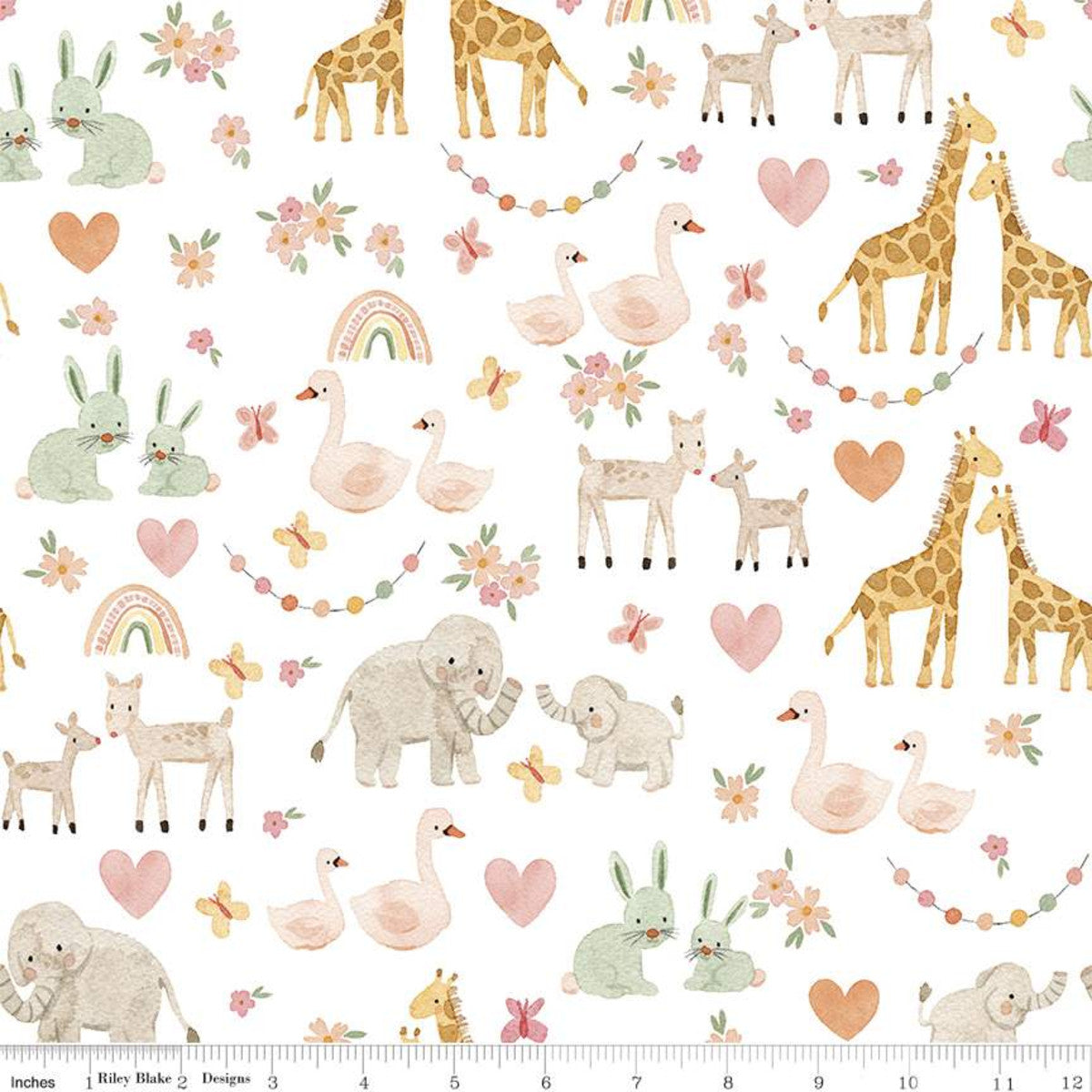 Baby Animals on Cream | Flannel - Weave & Woven